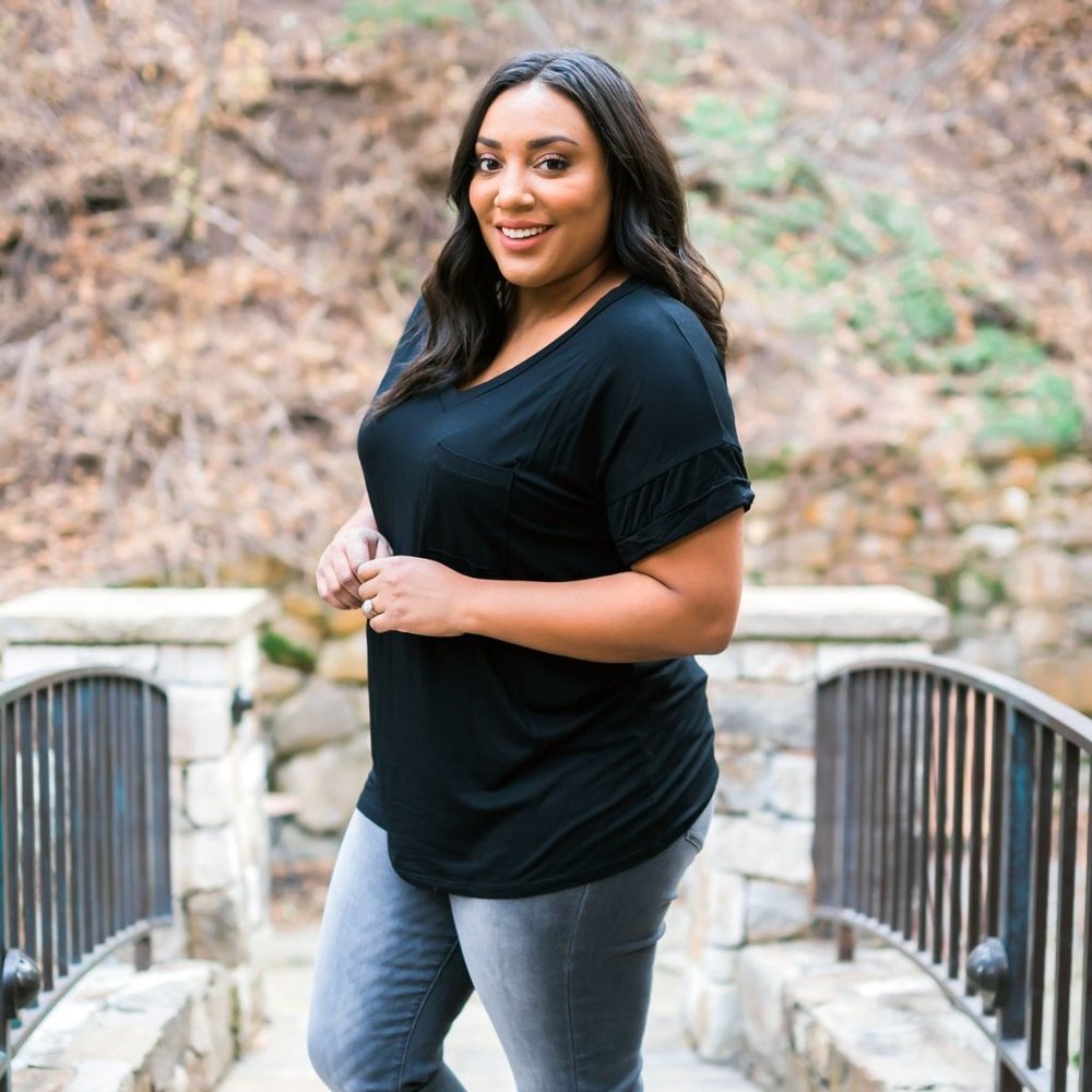 Pocketed Black Tee NWT